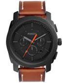 Fossil Men's Chronograph Machine Light Brown Leather Strap Watch 45mm Fs5234