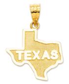 14k Gold Charm, State Of Texas Charm