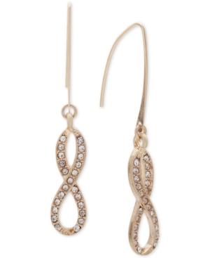 Lonna & Lilly Gold-tone Pave Infinity Threader Earrings