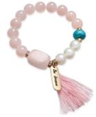 Inspired Life Beaded Tassel And Stone Message Bracelet