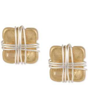 Robert Lee Morris Soho Two-tone Wire-wrapped Stud Earrings
