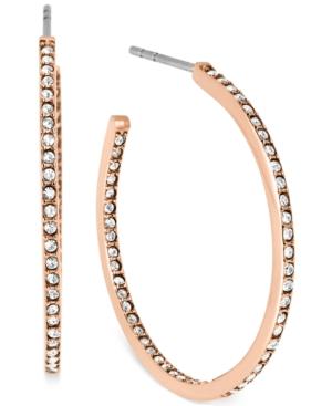 Michael Kors Crystal Pave Small Hoop Earrings