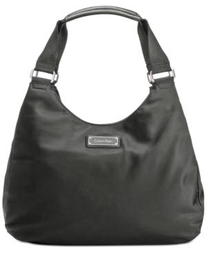 Calvin Klein Triple Compartment Dressy Nylon Hobo