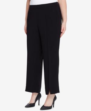 Tahari Asl Plus Size Slit-front Ankle Pants