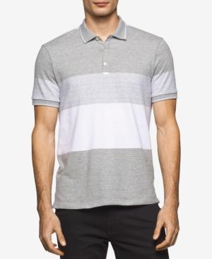 Calvin Klein Men's Wide-striped Cotton Polo