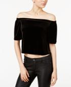 Bar Iii Off-the-shoulder Velvet Top, Only At Macy's