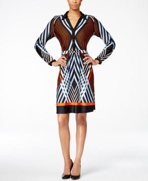 Ny Collection Striped Shirtdress