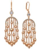 Kate Spade New York Rose Gold-tone Imitation Pearl Chandelier Earrings
