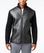 Armani Exchange Men's Mixed-media Full-zip Jacket
