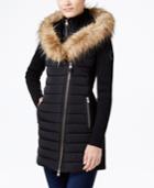 Calvin Klein Performance Faux-fur-trim Mixed-media Jacket