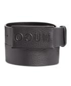 Hugo Boss Men's Logo Leather Plaque Belt