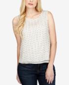 Lucky Brand Printed Split-back Top