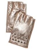 Dkny Studded Leather Fingerless Gloves, Created For Macy's