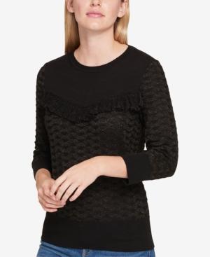 Tommy Hilfiger Ruffled Metallic Sweater, Created For Macy's
