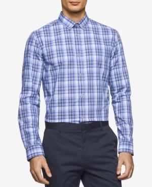 Calvin Klein Men's Infinite Cool Plaid Cotton Shirt