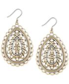 Lucky Brand Two-tone Filigree Teardrop Drop Earrings