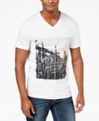 Inc International Concepts Men's Double City Graphic V-neck T-shirt, Created For Macy's