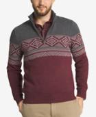 G.h. Bass & Co. Men's Geometric Colorblocked Quarter-zip Sweater