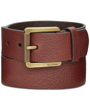 Tommy Hilfiger 38mm Knarled Buckle Leather Belt