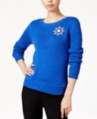 Maison Jules Nautical Patch Sweater, Only At Macy's