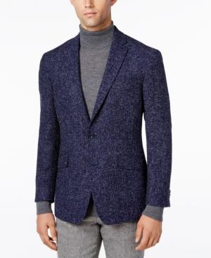Kenneth Cole Reaction Men's Slim-fit Soft Navy Boucle Sport Coat