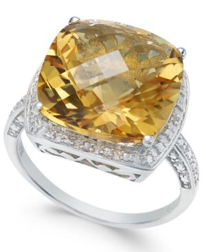 Citrine (6 Ct. T.w.) & Diamond Accent Ring In Sterling Silver