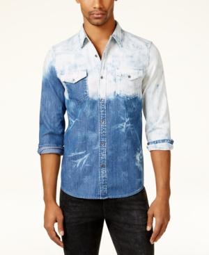 Guess Men's Bleached Western Shirt