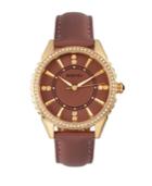 Bertha Quartz Clara Collection Mauve Leather Watch 39mm