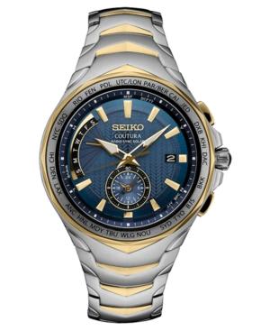 Seiko Men's Solar Coutura Radio Sync Two-tone Stainless Steel Bracelet Watch 45mm