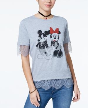 Freeze 24-7 Juniors' Mickey & Minnie Graphic T-shirt