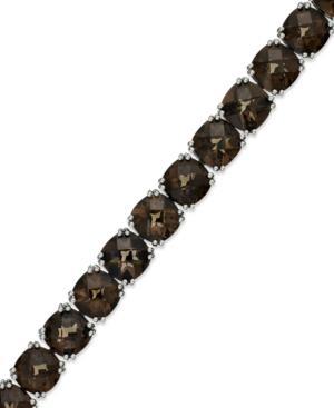 Sterling Silver Bracelet, Smokey Quartz Bracelet (37-1/2 Ct. T.w.)
