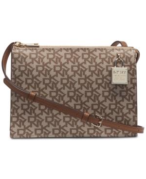 Dkny Commuter Zip Signature Crossbody, Created For Macy's