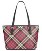 Giani Bernini Plaid Tulip Tote, Created For Macy's