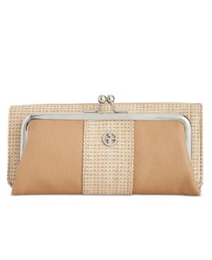 Giani Bernini Straw-look Woven Frame Clutch Wallet, Only At Macy's