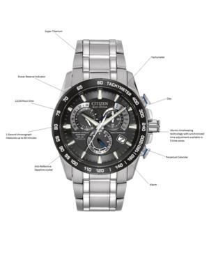 Citizen Men's Chronograph Eco-drive Titanium Bracelet Watch 43mm At4010-50e