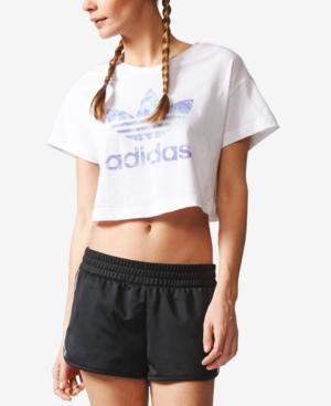 Adidas Ocean Elements Cotton Cropped Logo T-shirt