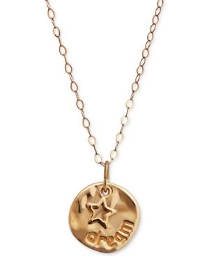 Dream And Star Pendant Necklace In 14k Gold