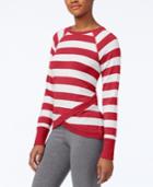 Tommy Hilfiger Sport Crossover-hem Striped Top, A Macy's Exclusive Style