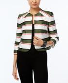 Nine West Striped Open-front Jacket