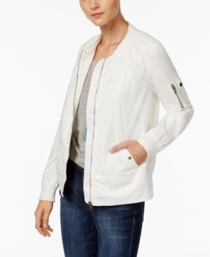 Style & Co Petite Poplin Bomber Jacket, Created For Macy's