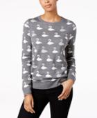 Charter Club Swan-print Sweater, Created For Macy's