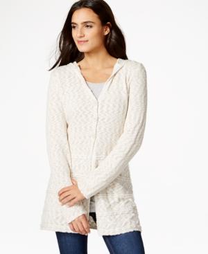Style & Co. Long-sleeve Marled-knit Hoodie, Only At Macy's