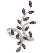 Le Vian Chocolatier Diamond Leaf Ring (1 Ct. T.w.) In 14k White Gold