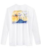 Guy Harvey Men's Graphic-print Long-sleeve Performance Sun Protection T-shirt