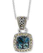 Effy Blue Topaz 18 Pendant Necklace (1-9/10 Ct. T.w.) In Sterling Silver & 18k Gold