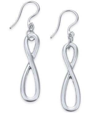 Charter Club Silver-tone Infinity Loop Drop Earrings, Only At Macy's
