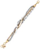 Lucky Brand Two-tone Pave Beaded Bracelet