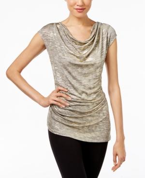 Calvin Klein Draped Asymmetrical Top