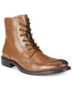 Unlisted By Kenneth Cole Men's Blind Sided Wingtip Perforated Boots Men's Shoes