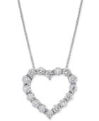 Diamond Heart Pendant Necklace (2-9/10 Ct. T.w.) In 14k White Gold, 16 + 2 Extender